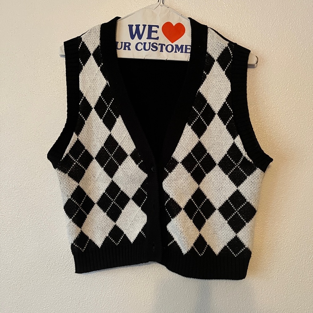 Forever 21 Black and White Cardigan Sweater